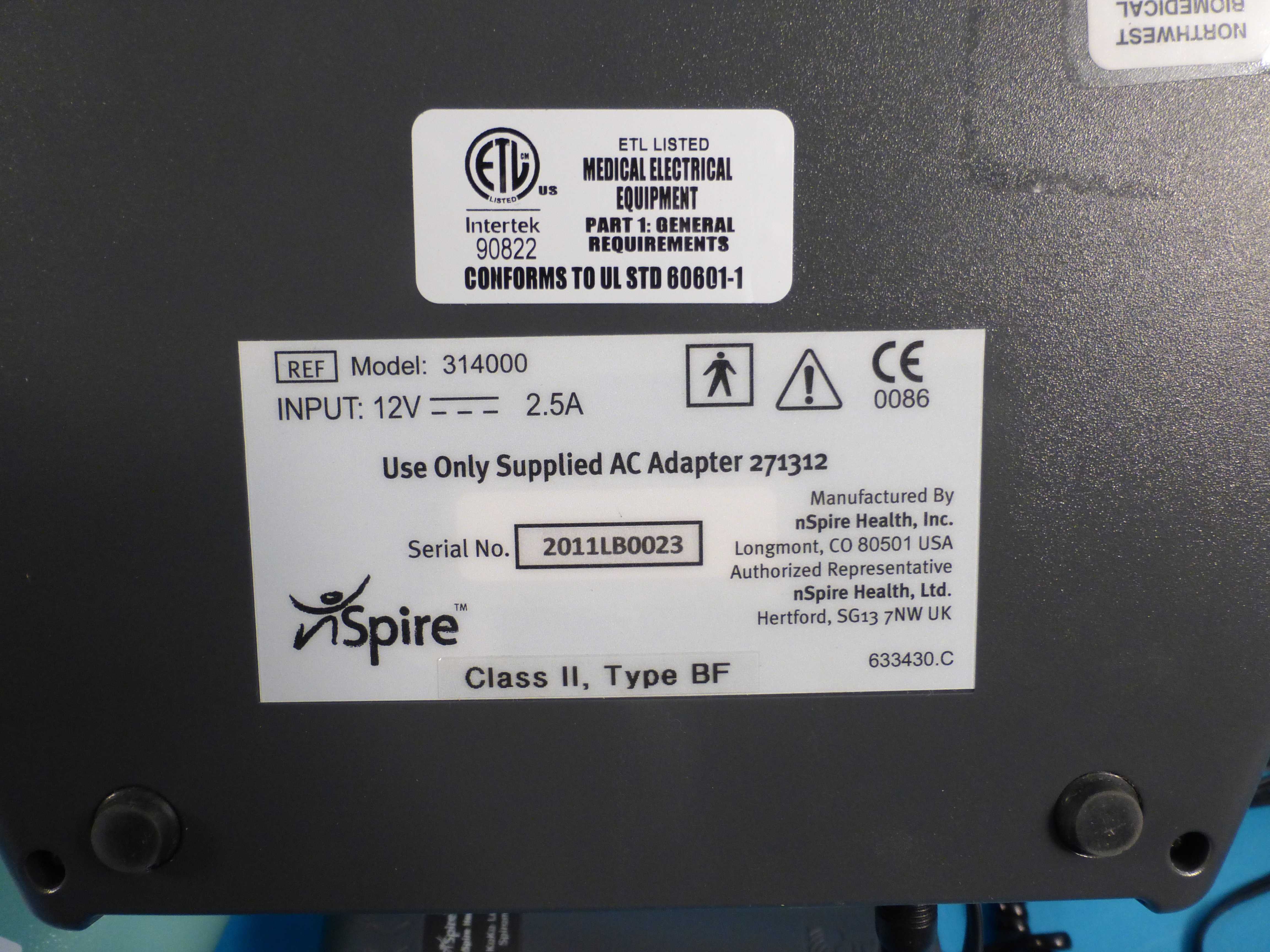 nSpire Health, Inc. Koko Legend Spirometer NWS Medical Scientific