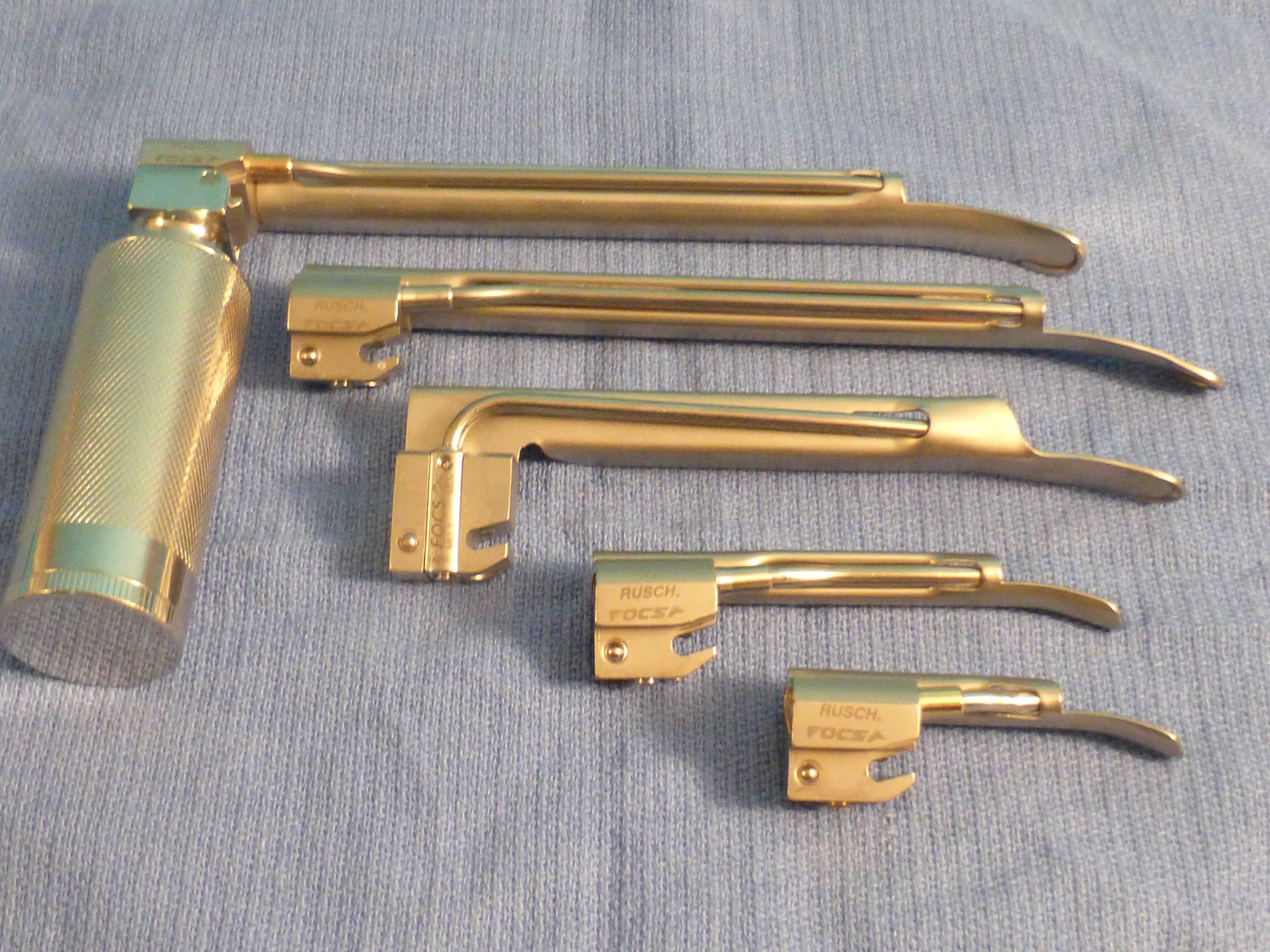 Rusch FOCS MILLER STYLE LARYNGOSCOPE BLADE SET NWS Medical Scientific